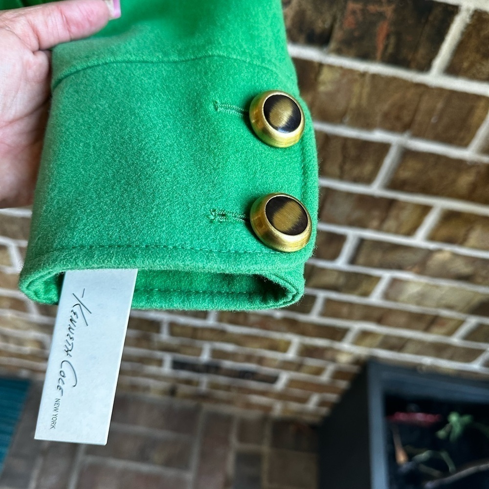 Kenneth Cole New York Vibrant Green Pea Coat - Picture 6 of 11